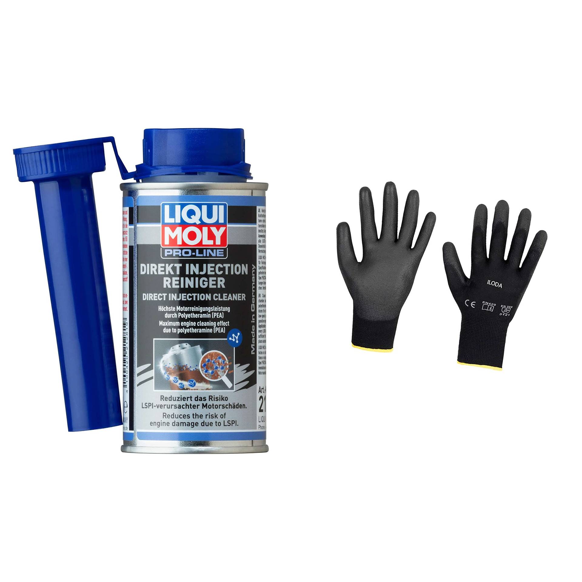 Iloda Original Liqui Moly 120ml Pro-Line Direkt Injection Reiniger Cleaner 21281 Schutzhandschuhe von Iloda