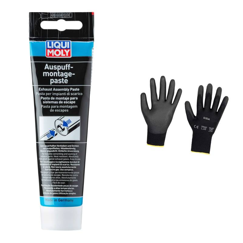 Iloda Original Liqui Moly 150g Auspuffmontagepaste 3342 Schutzhandschuhe von Iloda