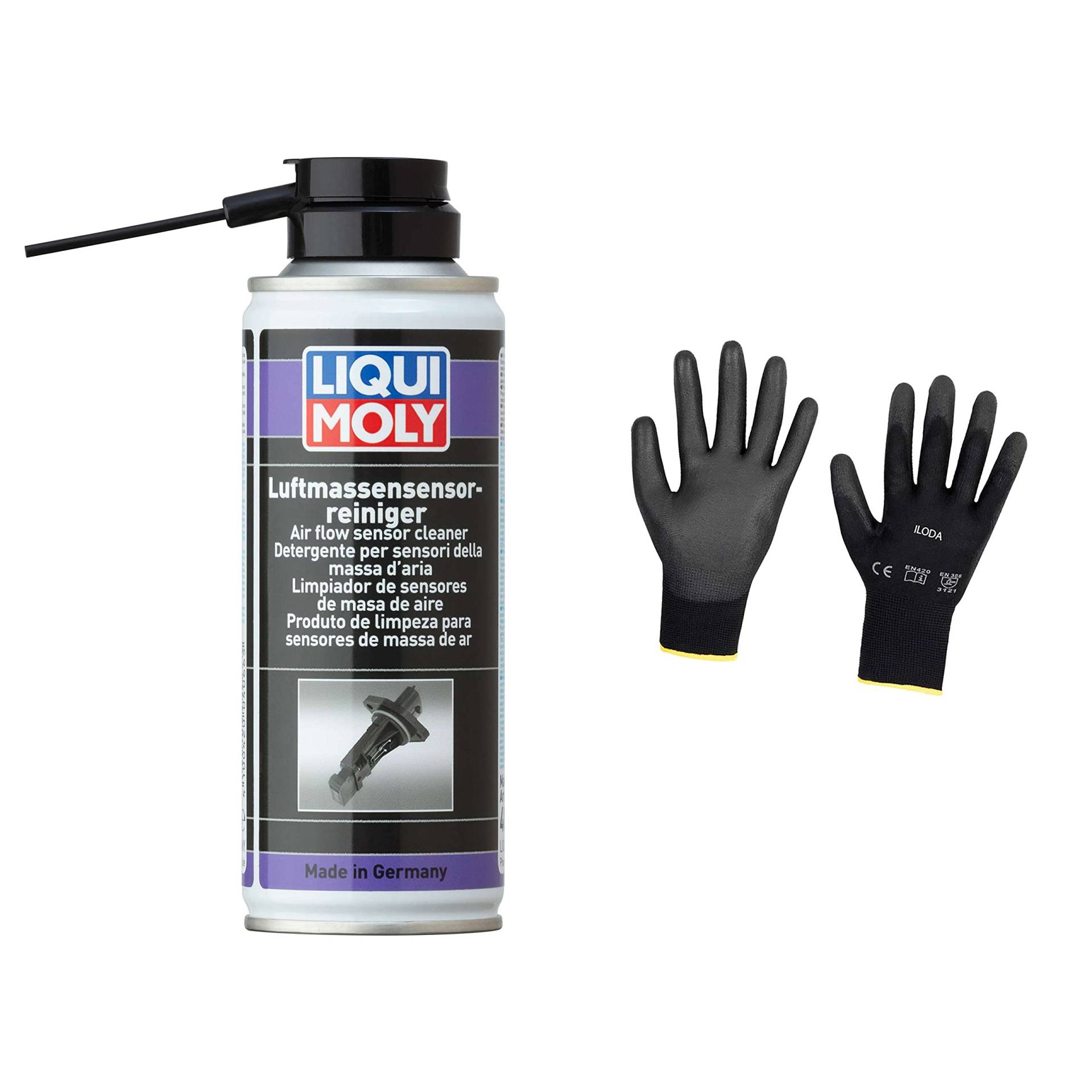 Iloda Original Liqui Moly 200ml Luftmassensensorreiniger Cleaner 4066 Schutzhandschuhe von Iloda