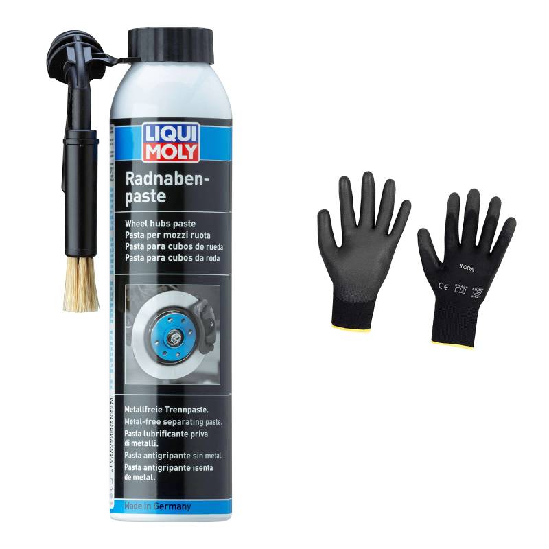 Iloda Original Liqui Moly 200ml Radnabenpaste (Pinseldose) 4058 Schutzhandschuhe von Iloda