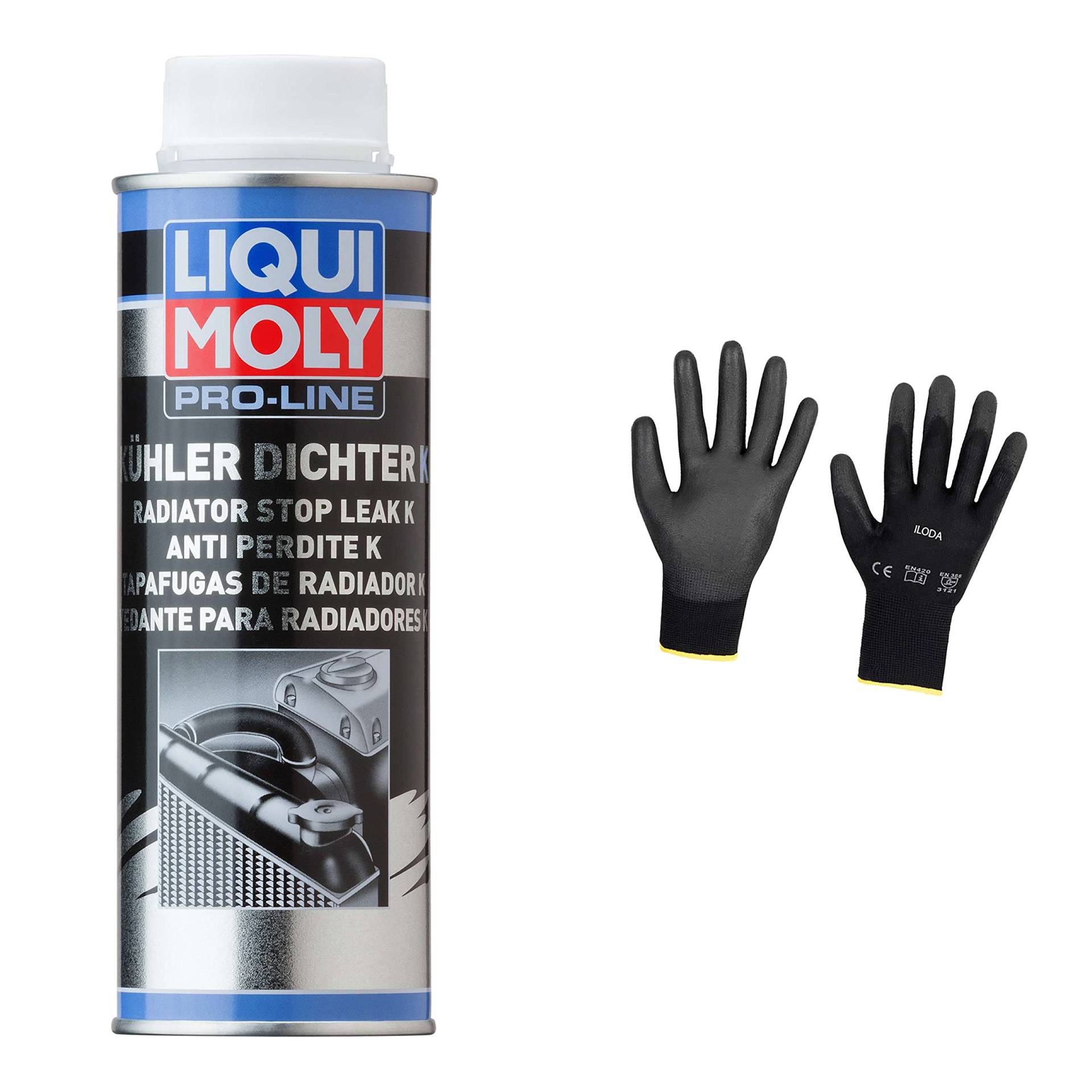 Iloda Original Liqui Moly 250ml Pro-Line Kühlerdichter K 5178 Schutzhandschuhe von Iloda