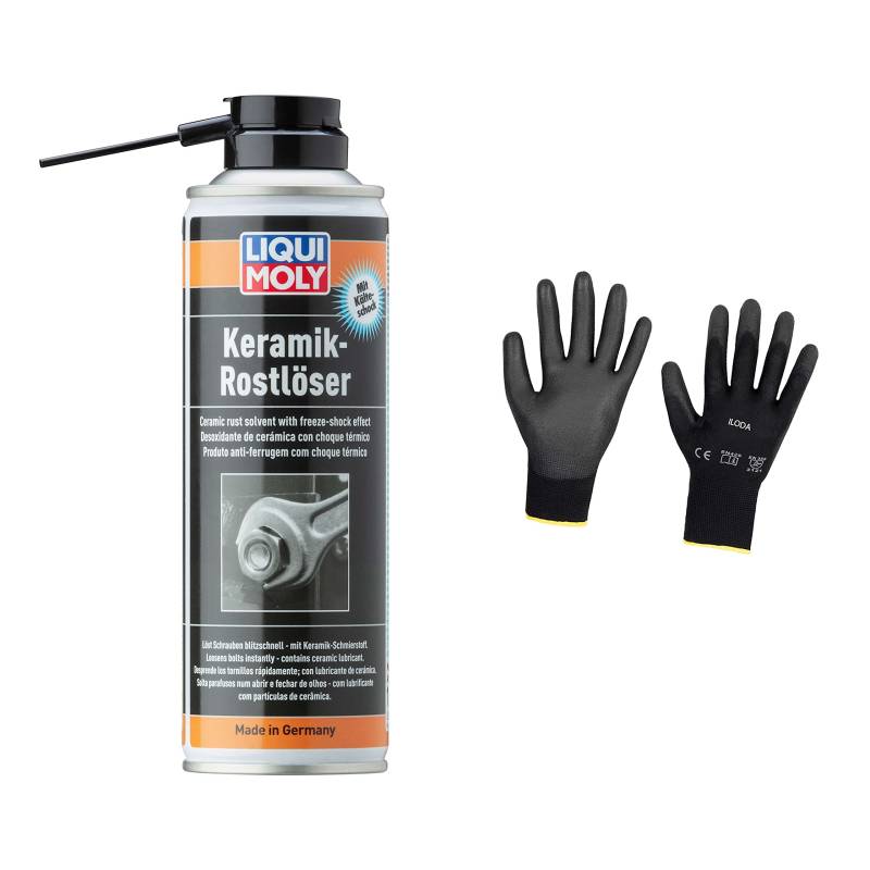 Iloda Original Liqui Moly 300ml Keramik Rostlöser mit Kälteschock 1641 Schutzhandschuhe von Iloda