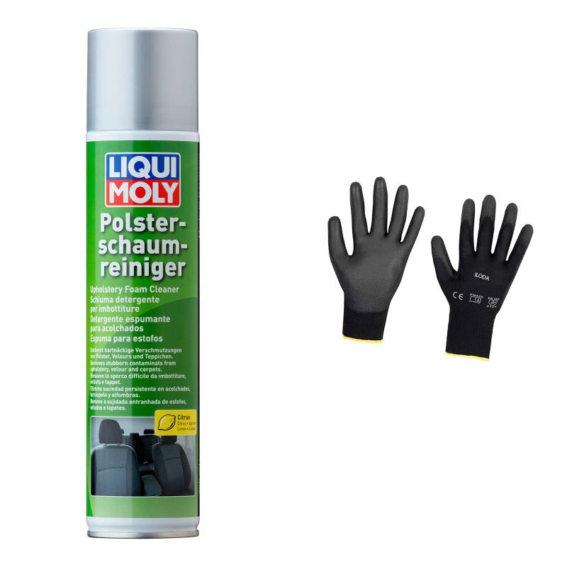 Iloda Original Liqui Moly 300ml Polsterschaumreiniger Cleaner 1539 Schutzhandschuhe von Iloda