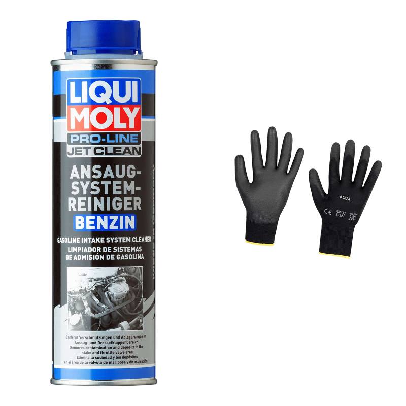 Iloda Original Liqui Moly 300ml Pro-Line JetClean Ansaugsystemreiniger Benzin Schutzhandschuhe von Iloda