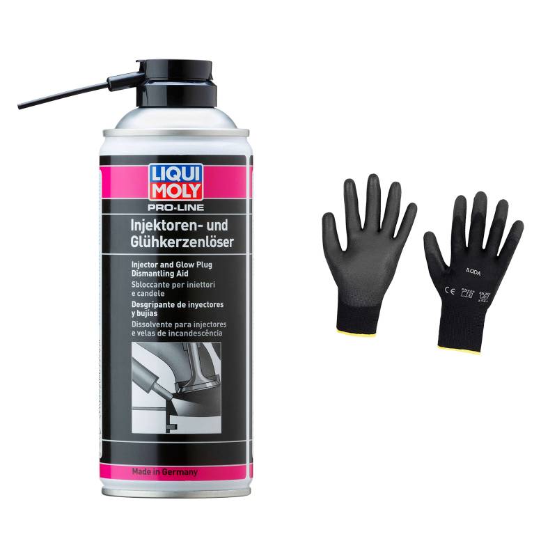 Iloda Original Liqui Moly 400ml Pro-Line Injektoren- und Glühkerzenlöser 3379 Schutzhandschuhe von Iloda