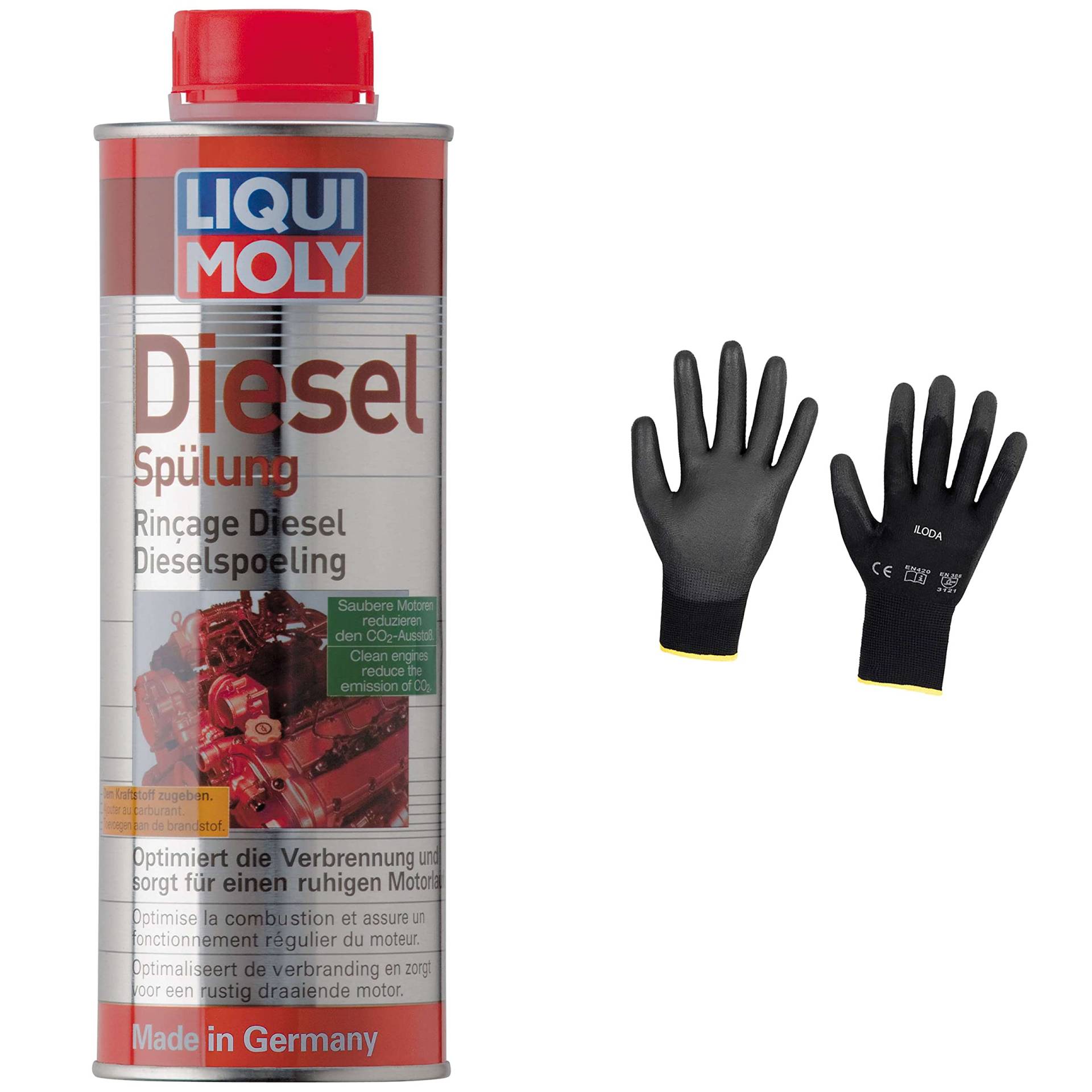 Iloda Original Liqui Moly 500ml Dieselspülung 5170 Schutzhandschuhe von Iloda