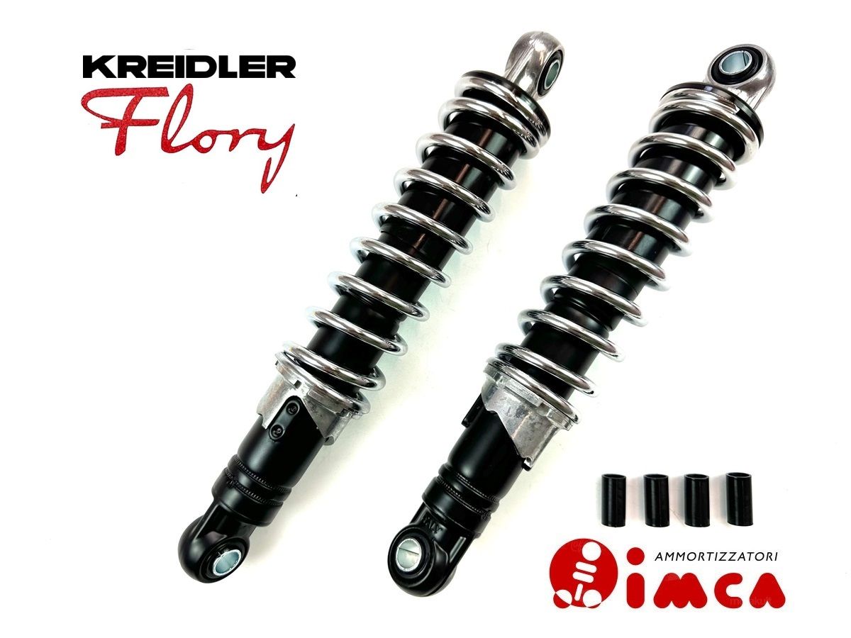 Kreidler Flory MF Stoßdämpfer Paar 240mm IMCA schwarz mit Chromfeder Federbeine von Imca