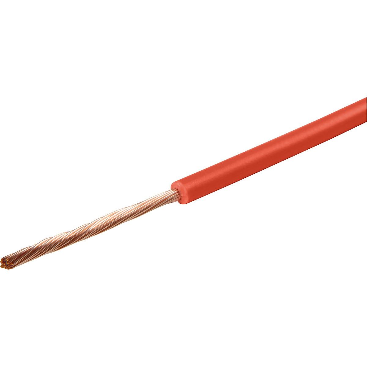 Kabel FLK 1,5 qmm, Rolle à 50 Meter rot von Import