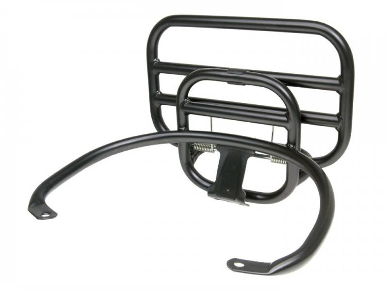 Import Top Case Träger/Gepäckträger klappbar für Vespa GT, GTS (Schwarz, Aluminium, sportlich) von Import