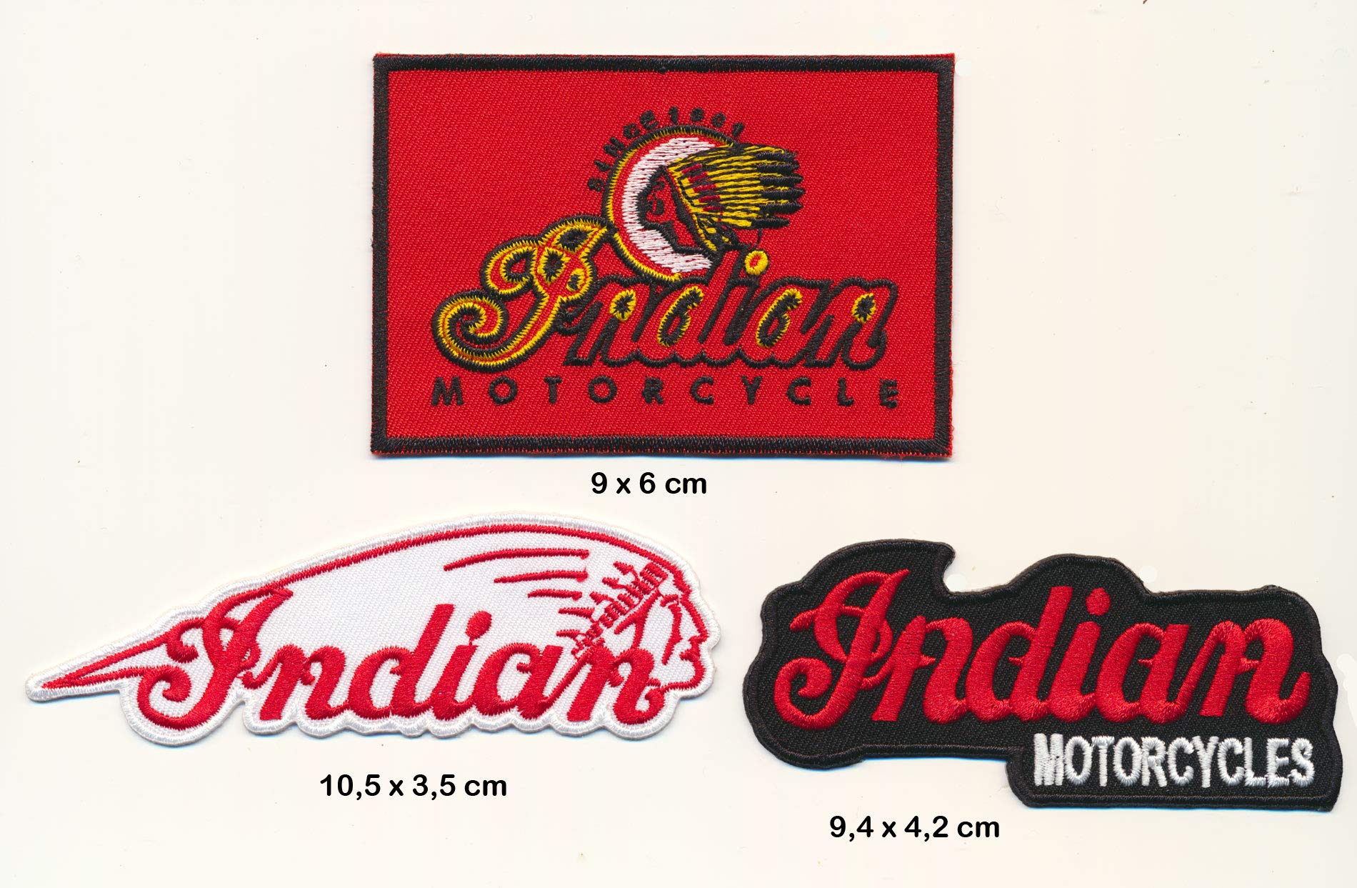 Indian Aufnäher Aufbügler Patches 3 Stück Motorrad Chief Drifter BLITZVERSAND von Indian Motorcycle