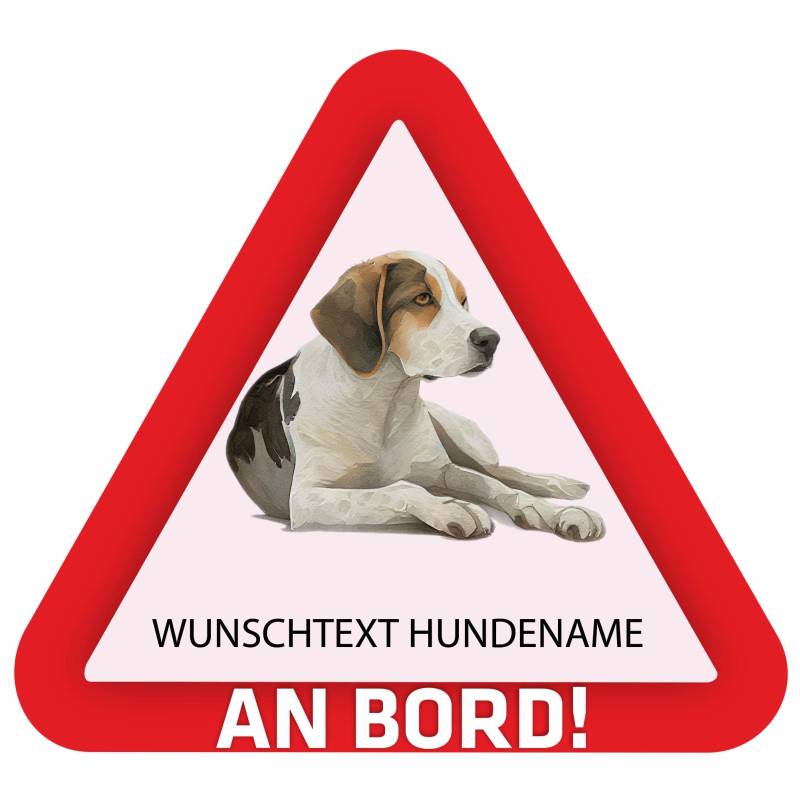 Indigos UG - Beagle - bunt - Aufkleber 15 cm Bedruckt selbst gestalten - Heckscheibe - Name und Wunschtext personalisiert - individuell - Auto - Motorrad - LKW von Indigos