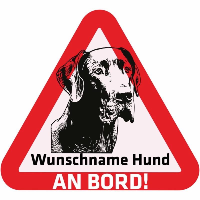 Indigos UG - Namensaufkleber Hund - Deutsche Dogge - Aufkleber mit Namen & Wunschtext - individuell personalisiert - Auto - Motorrad - LKW von Indigos