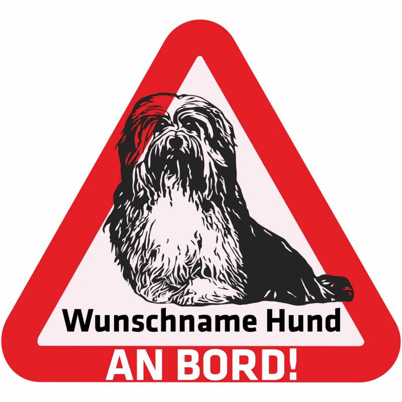 Indigos UG - Namensaufkleber Hund - Havaneser - Aufkleber mit Namen & Wunschtext - individuell personalisiert - Auto - Motorrad - LKW von Indigos