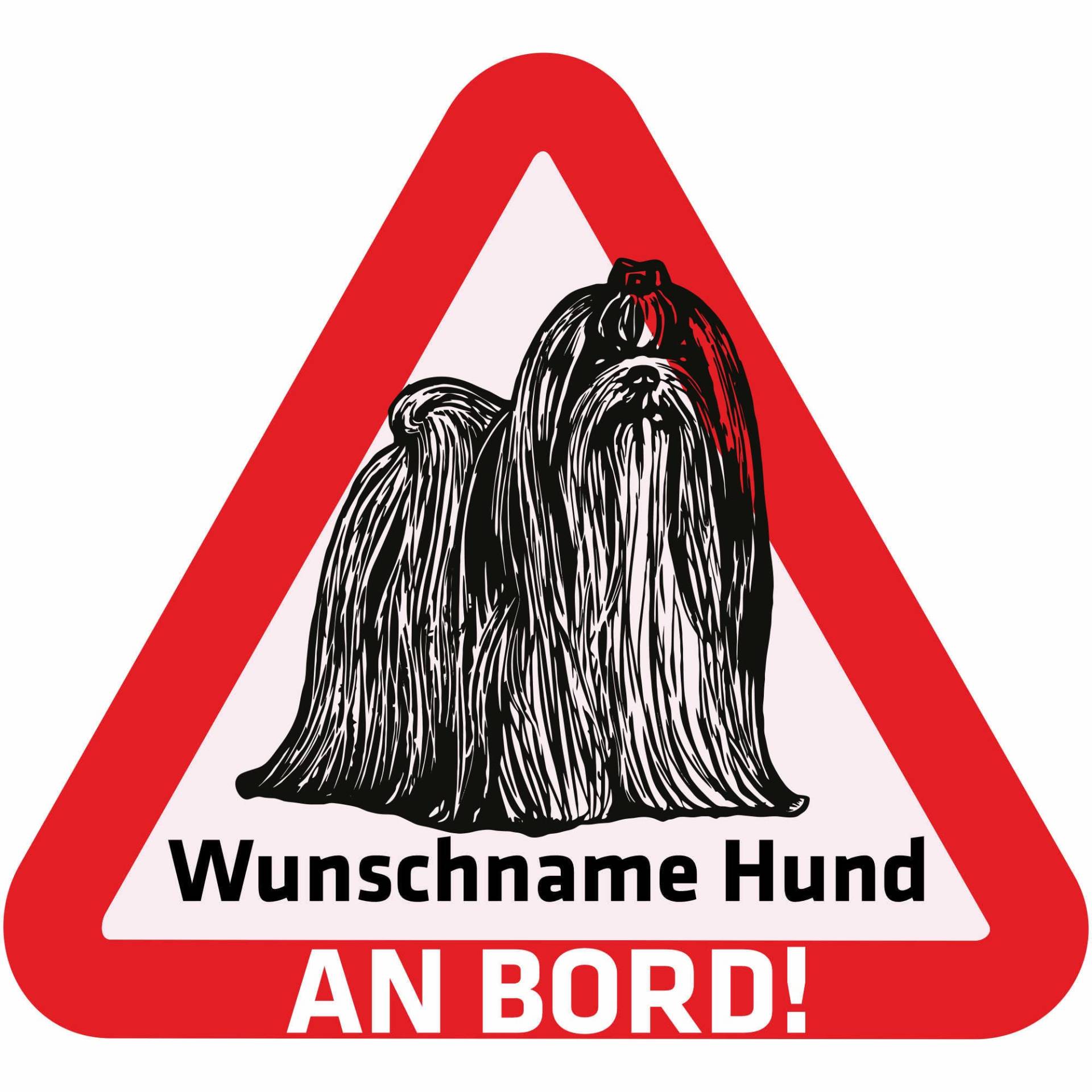 Indigos UG - Namensaufkleber Hund - Malteser - Aufkleber mit Namen & Wunschtext - individuell personalisiert - Auto - Motorrad - LKW von Indigos