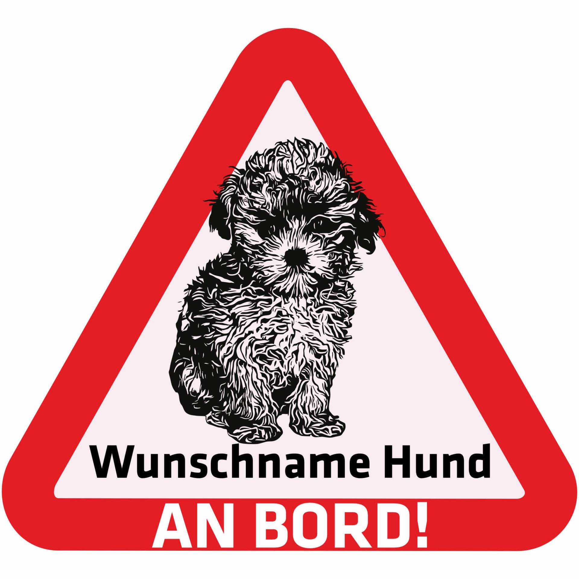 Indigos UG - Namensaufkleber Hund - Maltipoo - Aufkleber mit Namen & Wunschtext - individuell personalisiert - Auto - Motorrad - LKW von Indigos