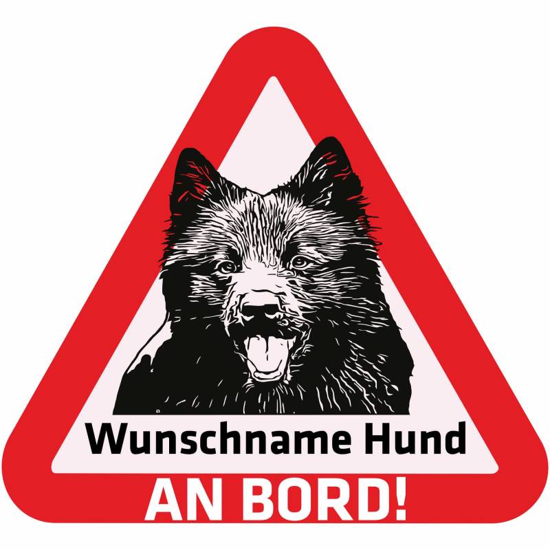 Indigos UG - Namensaufkleber Hund - Samojede - Aufkleber mit Namen & Wunschtext - individuell personalisiert - Auto - Motorrad - LKW von Indigos