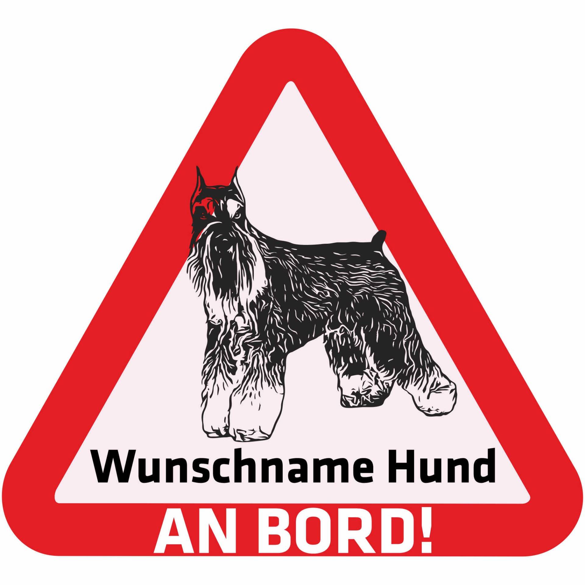 Indigos UG - Namensaufkleber Hund - Zwergschnauzer - Aufkleber mit Namen & Wunschtext - individuell personalisiert - Auto - Motorrad - LKW von Indigos