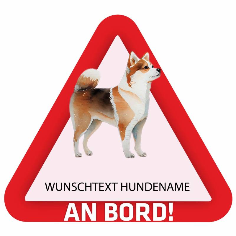 Indigos UG - Shiba Inu - bunt - Aufkleber 15 cm Bedruckt selbst gestalten - Heckscheibe - Name und Wunschtext personalisiert - individuell - Auto - Motorrad - LKW von Indigos