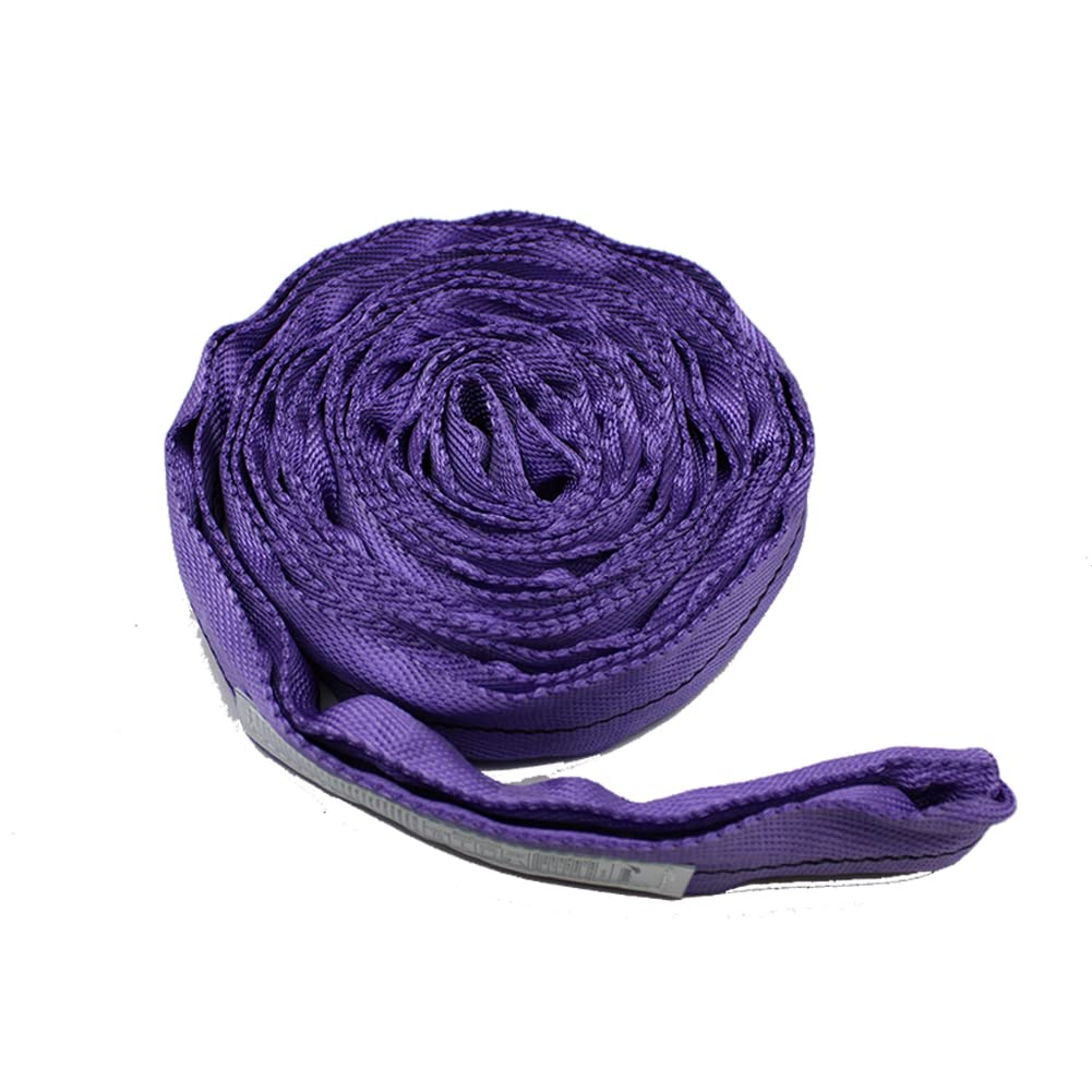 Endlos-Rundschlinge aus Polyester, strapazierfähig, 1179 kg, vertikale Kapazität, 2,7 m, Violett von Indusafe