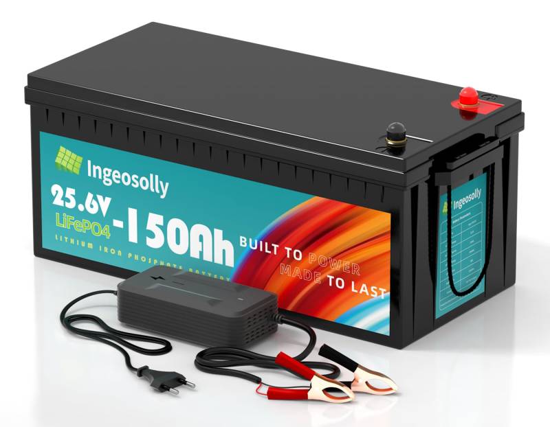 24V 150Ah LiFePO4 Batterie 8000+ Zyklus Lebensdauer, 3.84kWh tiefe Zyklus wiederaufladbare Batterie, 24V LiFePO4 Batterie für RV Solar Power Backup Energie Marine von Ingeosolly