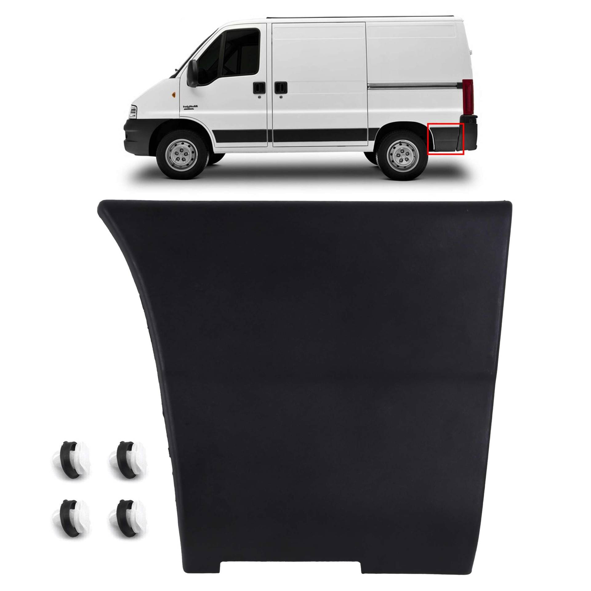 INLY Rammschutzleiste Seitenleiste Zierleiste Schutzleiste Hinten Links Nach Radlauf kompatibel mit FIAT Ducato Citroen Relay Peugeot Boxer 735338241 8547Q6 (2002-2006) von Inly Parts