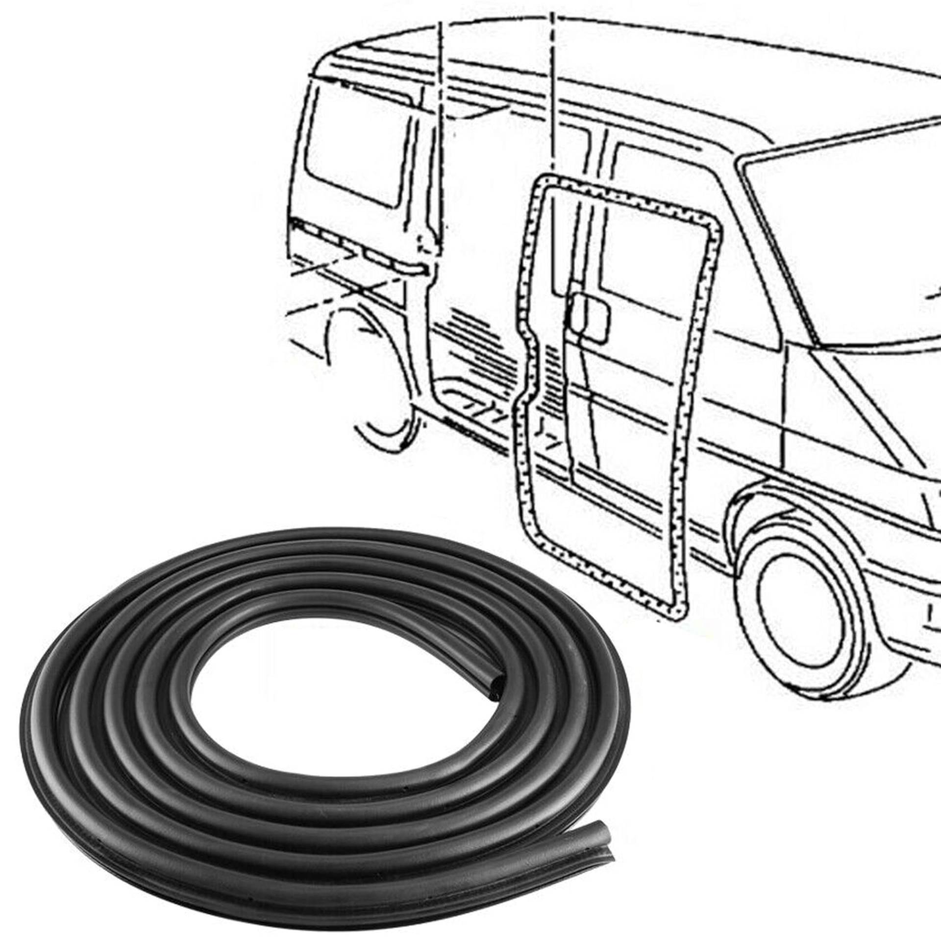 INLY Schiebetürdichtung Gummidichtung Türdichtung kompatibel mit Volkswagen Transporter T4 7D0843791C 705843791A 701843791E (1990-2003) von Inly Parts