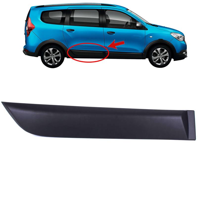 INLY Schutzleiste Zierleiste Seitenleiste Hinten Rechts kompatibel mit Dacia Lodgy 828776410R (2012->) von Inly Parts