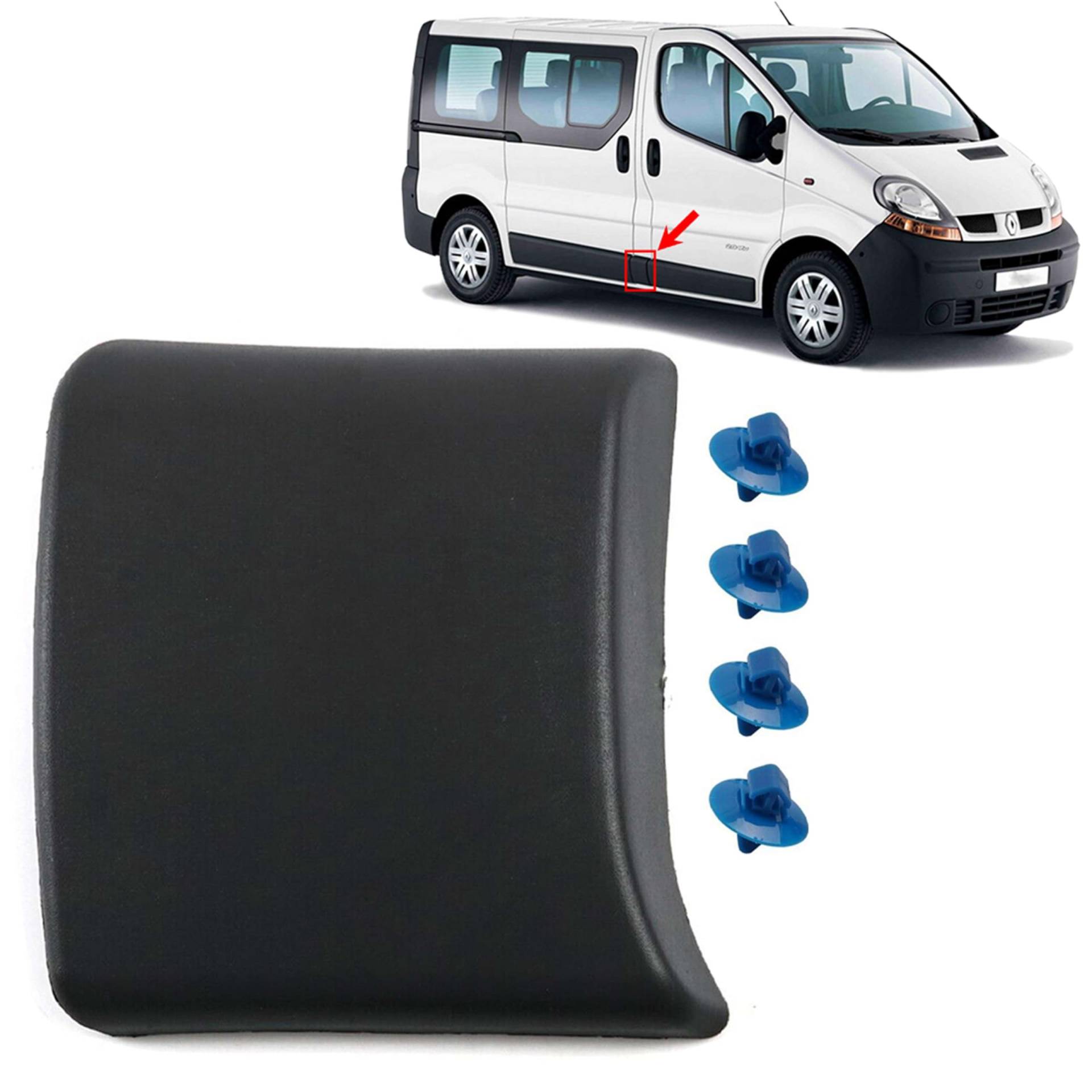 INLY Schutzleiste Zierleiste Seitenleiste Rechts kompatibel mit Vauxhall Vivaro Renault Trafic Nissan Primastar (2001-2014) 91165349 8200036101 93852554 4408636 91165351 von Inly Parts