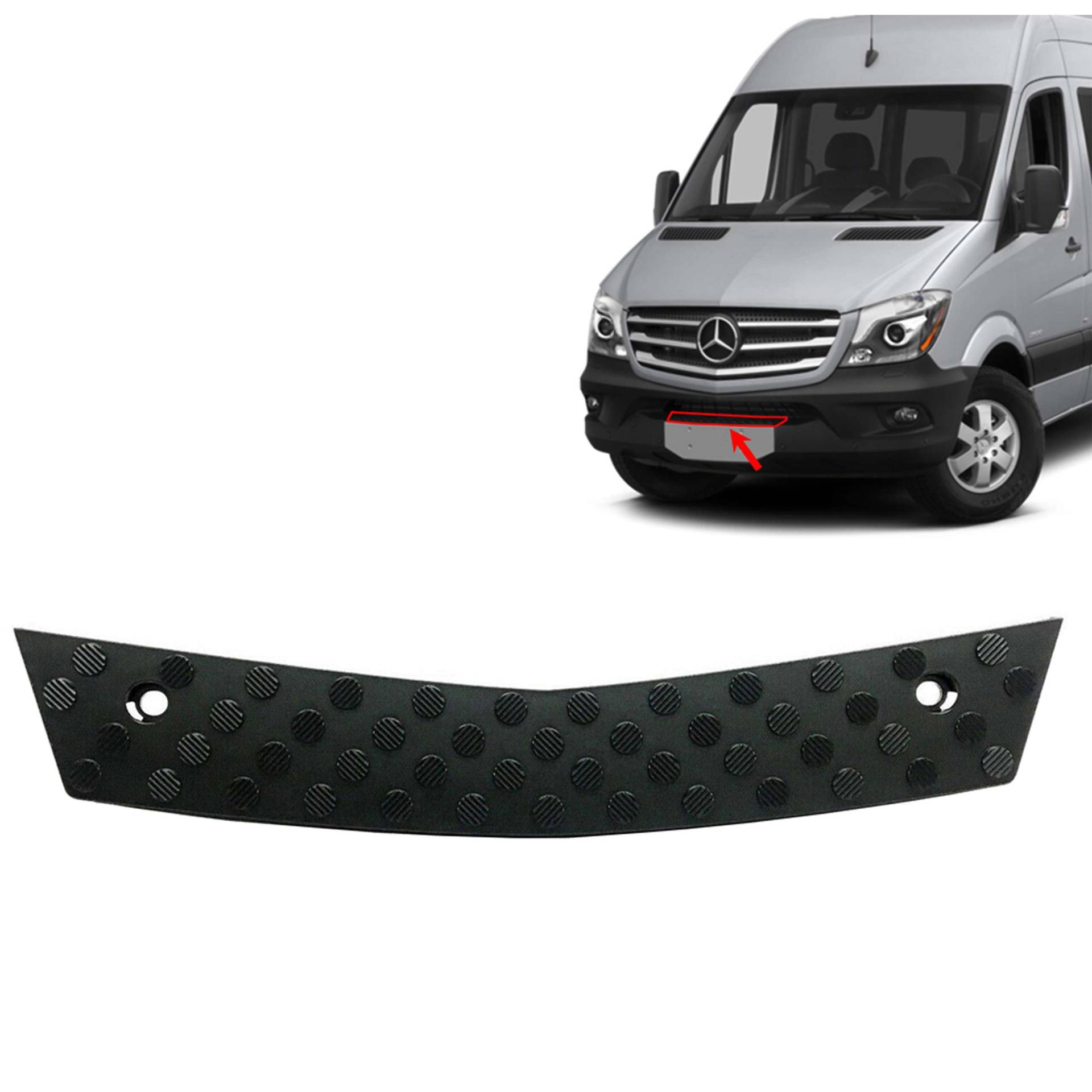 INLY Stossstange Vorne Mitte Oben Trittbrett kompatibel mit Mercedes-Benz Sprinter W906 A9068850411 9068850411 (2014-2017) von Inly Parts