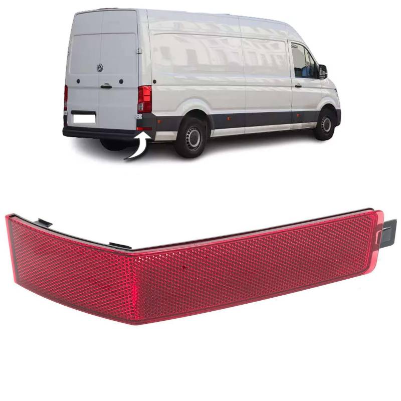 INLY Stoßstangen Reflektor Rückstrahler Reflektorleuchte Rot Rechts kompatibel mit Volkswagen Crafter (2016->) E-Crafter (2019->) MAN TGE (2017->) 7C0945106 von Inly Parts