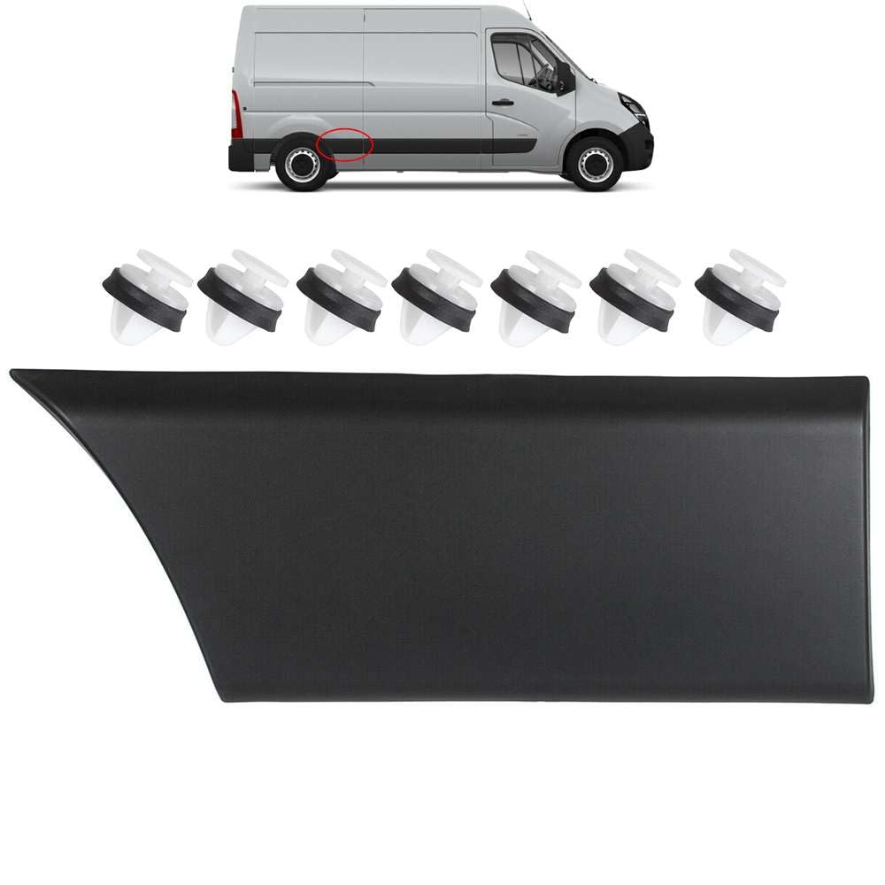 INLY Zierleiste Kotflügel Seitenabdeckung Mitte Rechts kompatibel mit Renault Master Opel Movano B Nissan NV400 768F30006R (2010->) von Inly Parts