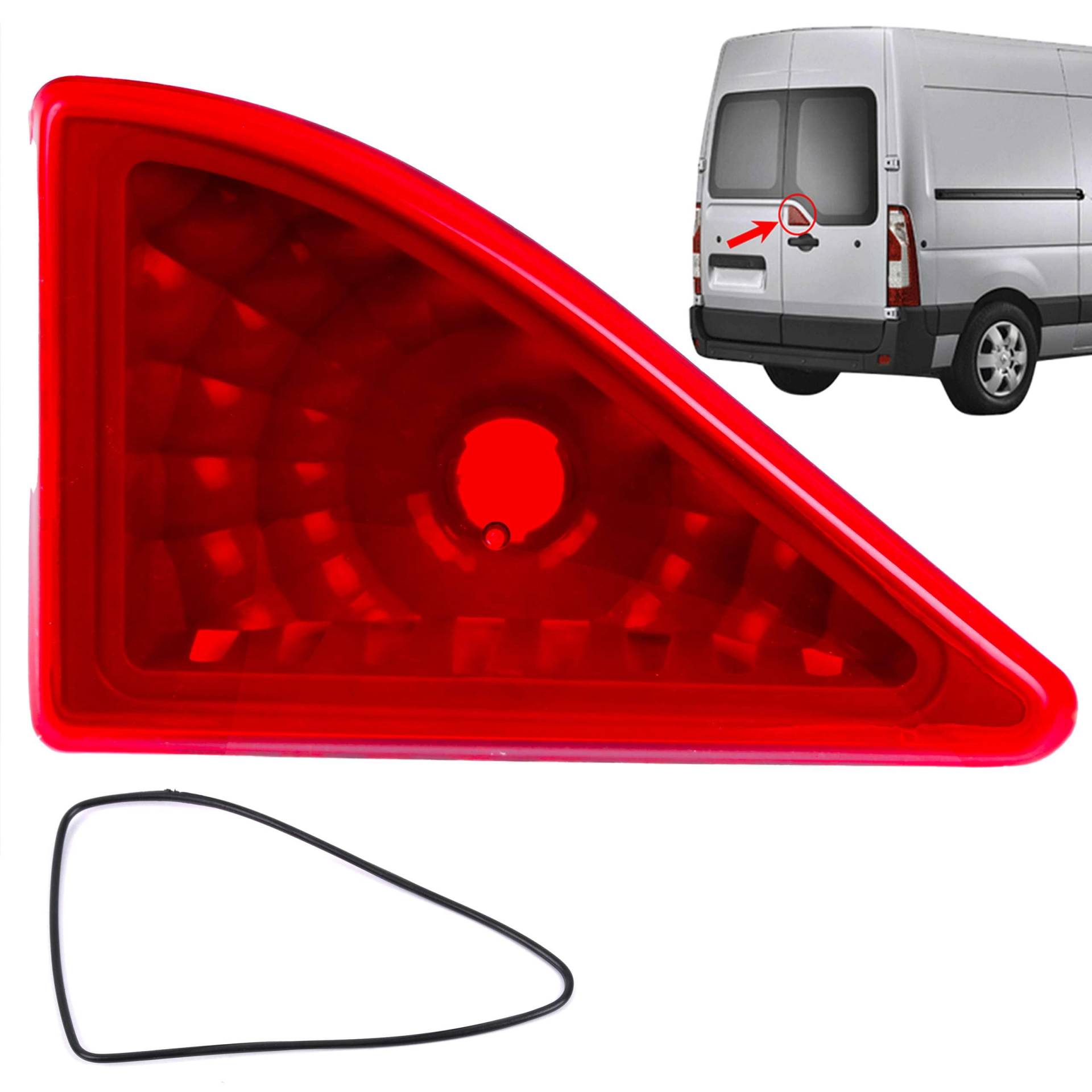 INLY Zusatzbremsleuchte Stoplicht Dritte Bremsleuchte 3. Bremslicht kompatibel mit Renault Master Opel Movano Nis.san NV400 265900021R 4419392 93197475 2654000Q0C (2010->) von Inly Parts