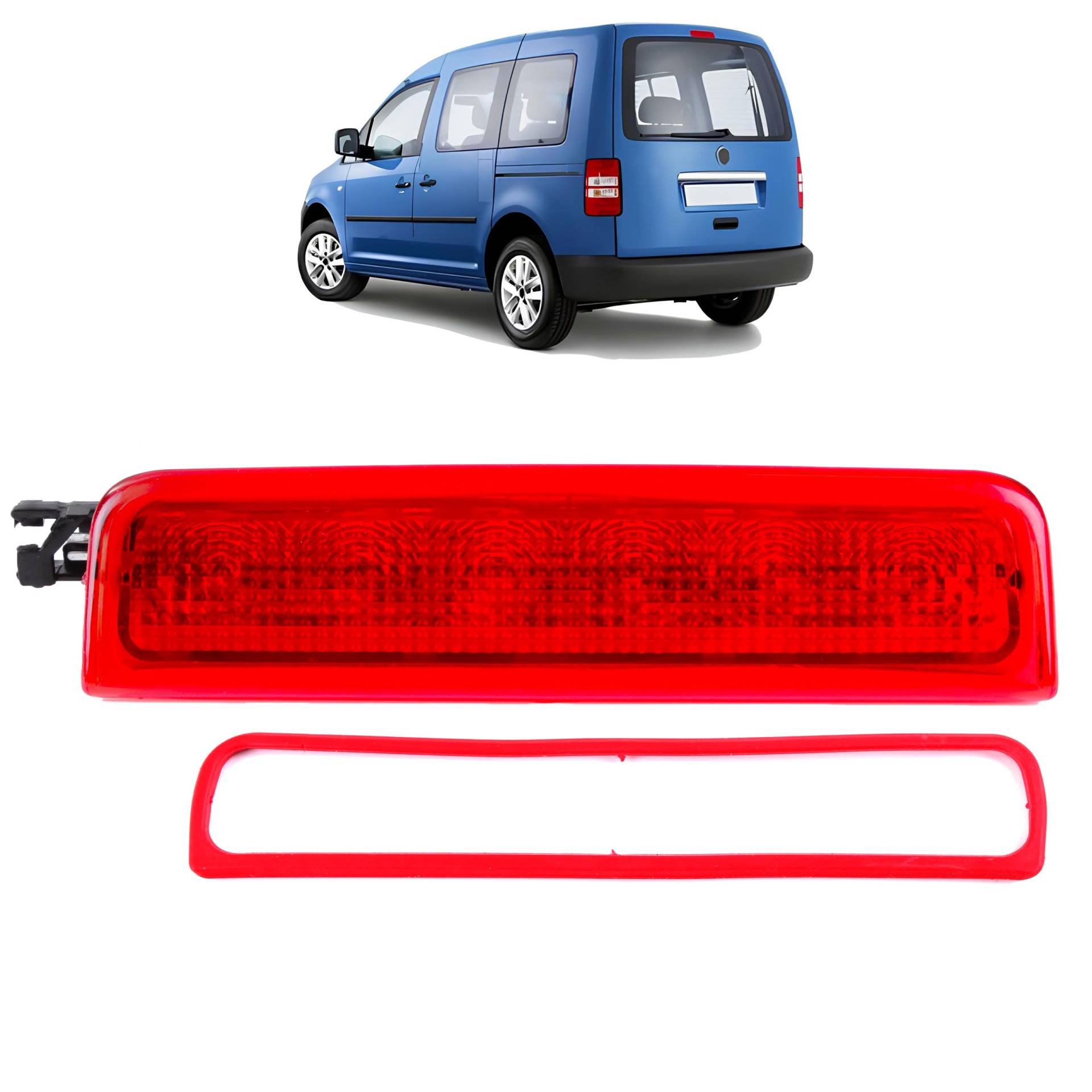 Inly Parts Led Bremsleuchte 3. Dritte Bremslicht Heckklappe 2K0945087C 2K0945087A 2K0945087B kompatibel mit Volkswagen Caddy 2004-2015 von Inly Parts