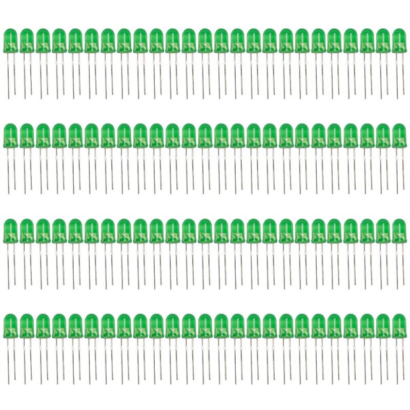 Innfeeltech 100pcs 3mm grüne LED Dioden Lichter DC 1.9V~2.1V 20mA 3mm Elektronik Emittierende Komponenten Leuchtdioden LEDs Birne von Innfeeltech