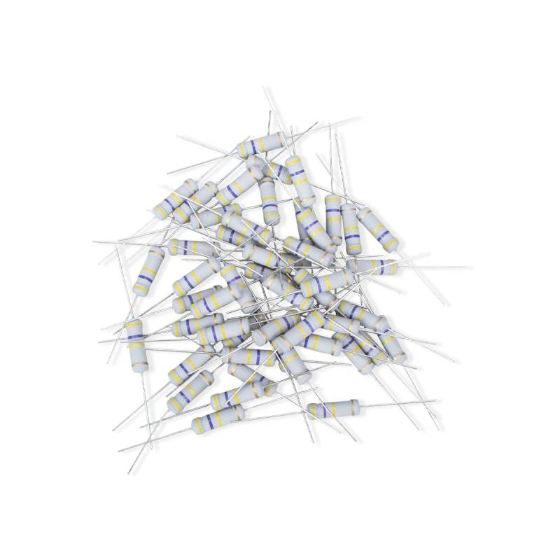 Innfeeltech 50 Stück 2W 5% Toleranz 470K Ohm Carbon Film Resistor Widerstand für DIY Projekt und Experimente von Innfeeltech