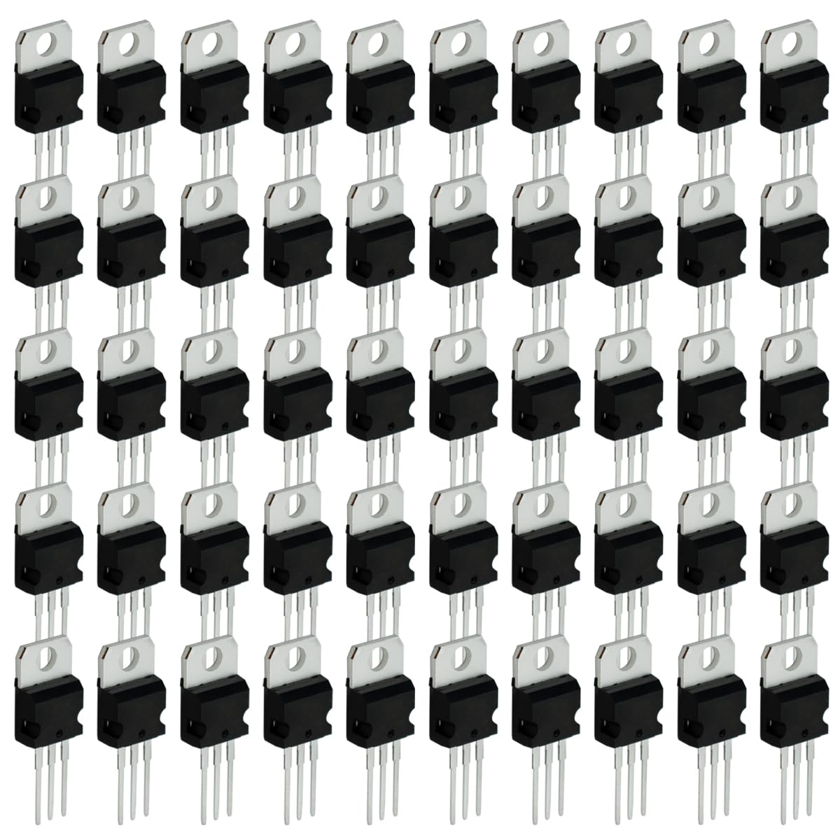 Innfeeltech 50Pcs Linearer Spannungsregler Drei-Terminal Regler mit 5-teiligen L7805, L7806, L7809, L7812, L7815, L7824, L7905, L7912, L7915 und LM317 von Innfeeltech