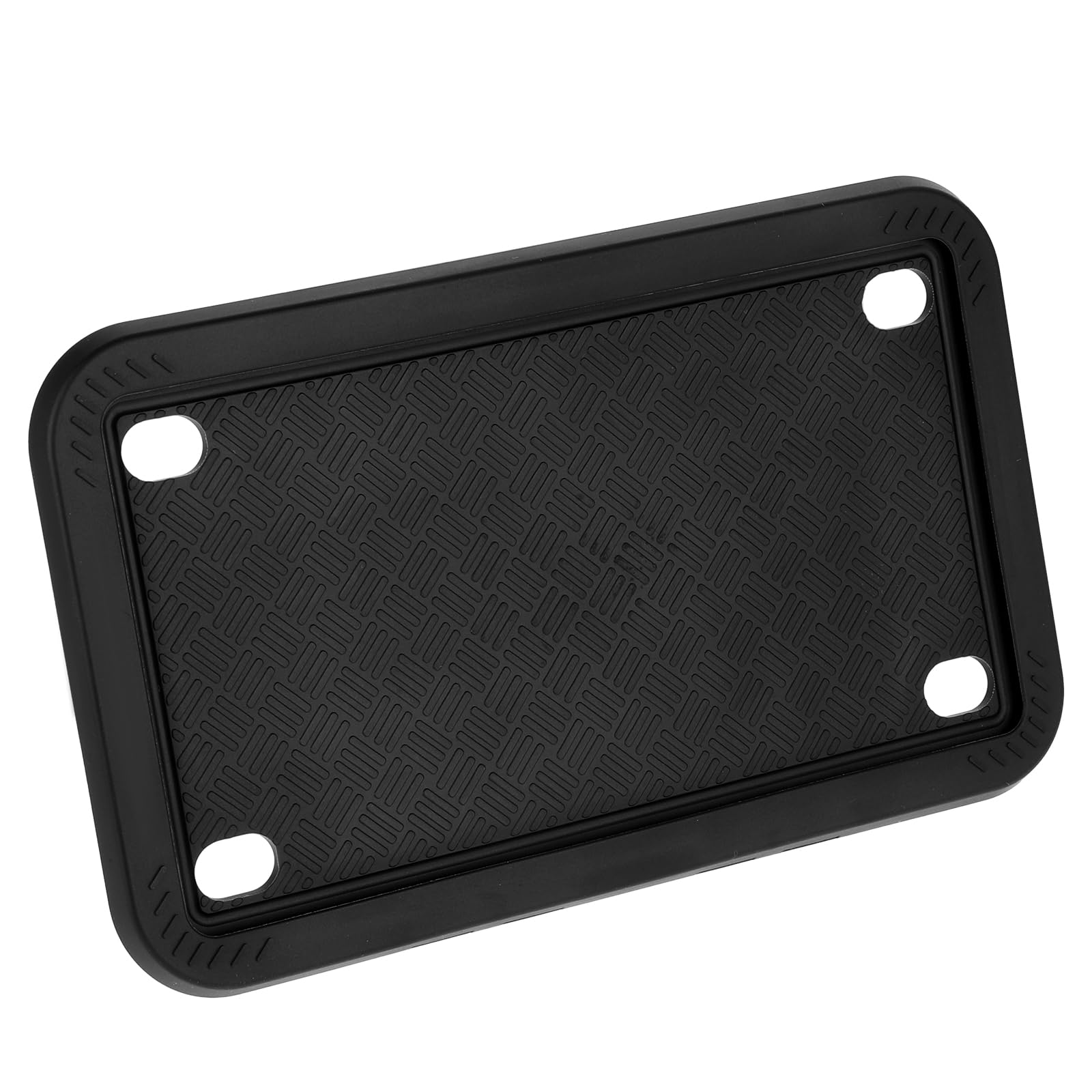 Motorrad-Kennzeichenrahmen aus Silikon, schwarz, 10,2 x 17,8 cm, Motorrad-Kennzeichenabdeckung, Motorrad-Kennzeichenhalter, Rostfrei, von InnoHHustle