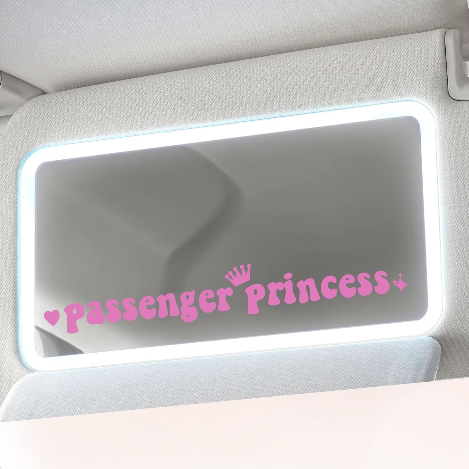 Passagierprinzessin Aufkleber Lustige Auto-Aufkleber Aufkleber Auto Make-up Spiegel Rückspiegel Stoßstange Aufkleber Rosa Auto Spiegel Aufkleber Vinyl Rosa Auto Decals Dekor Autozubehör für Frauen von InnoHHustle