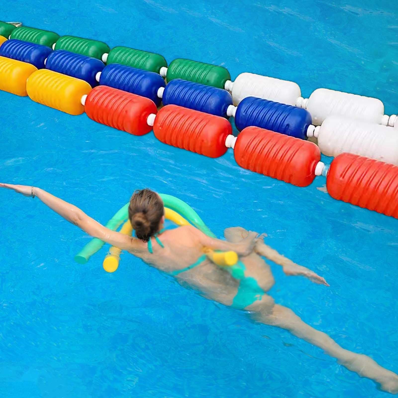 Pool Seilteiler mit Bojen 16 Fuß 30 Fuß 36 Fuß Pool-Sicherheitsseil, Schwimmende Pool-Trennleine mit 5 Schwimmkörperfarben, Schwimmende Barriere für Innen- und Außenpools Zur Trennung von Pooltiefen(N von Innovz