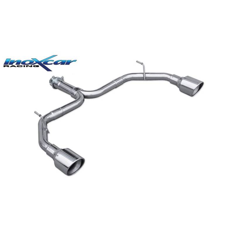 100% Edelstahl Doppelsportauspuff kompatibel mit Alfa Romeo Giulietta 1750 Tbi 241PS QV 2014-1x110mm X-Race von InoXcar