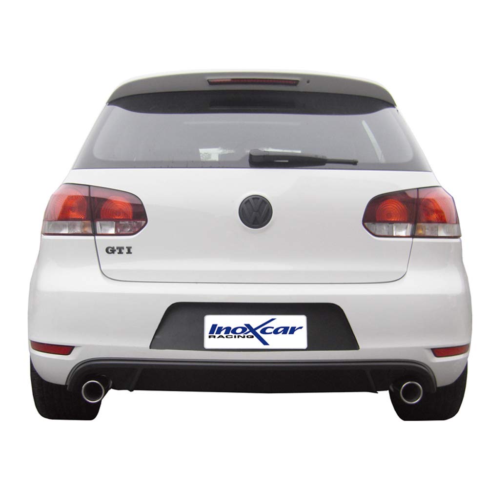 InoXcar WGO.40.80 100% Edelstahl Doppelauspuff Golf VI GTI 2.0TSi (210PS) 2009-Links/Rechts 80mm, Inox von InoXcar