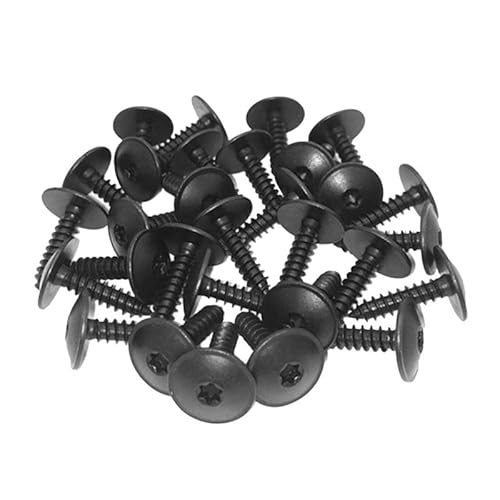 Inovey 30Pcs Auto Clips Befestigung Motor Spritzschutz Selbst Tapping Schrauben Kompatibel Mit Audi A3 A4 A5 A6 A7 A8 Q3 Q5 Q7 - Schwarz - 15x20mm von Inovey