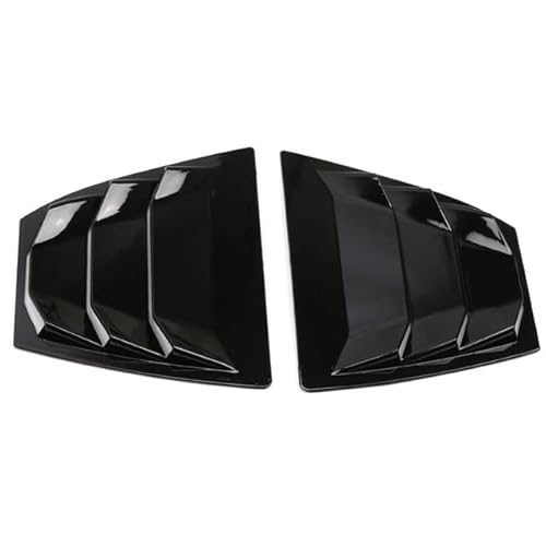 Inovey Auto Heckfenster Seitenlamellen Vent Trim Autozubehör Kompatibel Mit Mazda 3 Axela 2014-2018 - 1 Set - glänzend schwarz von Inovey