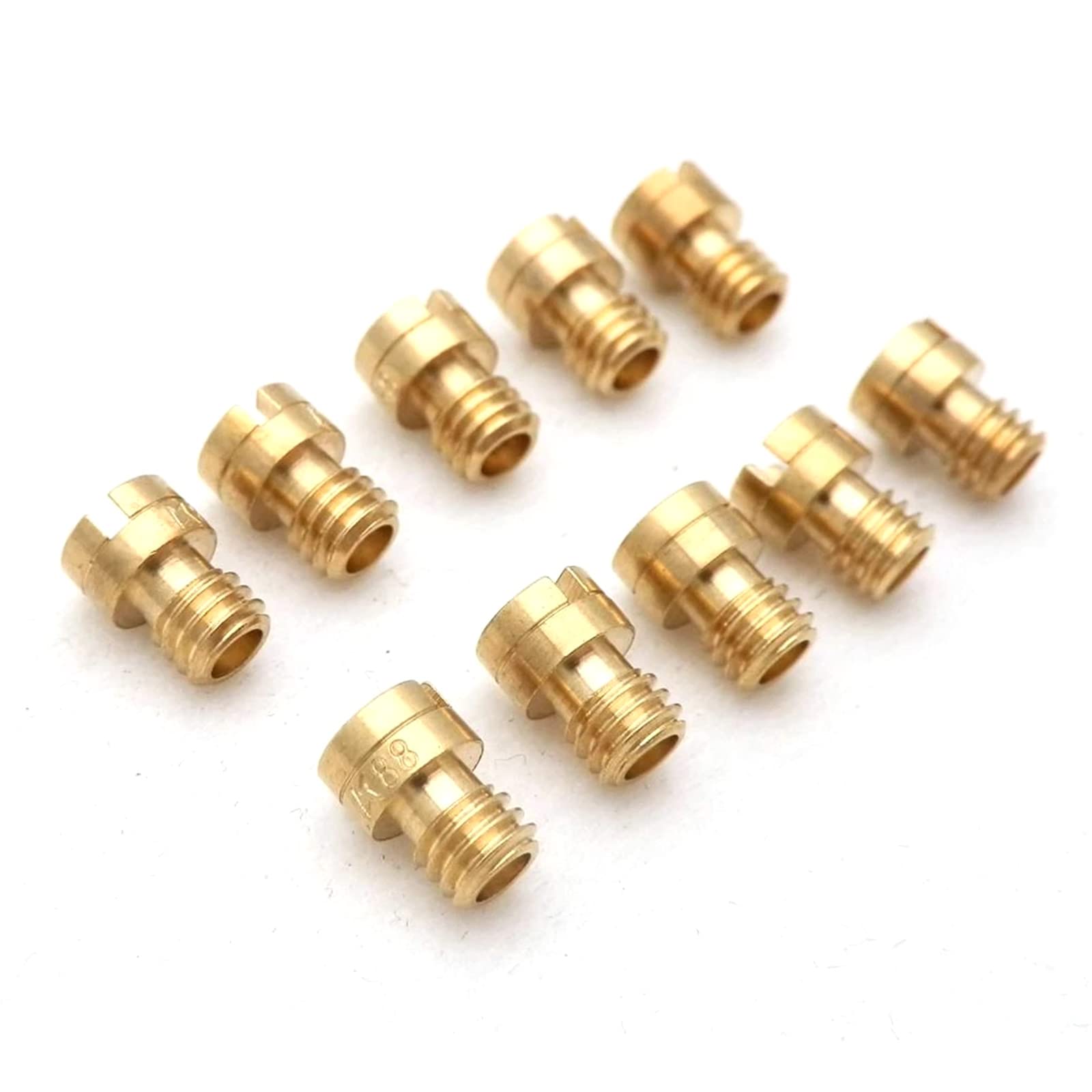 10 Stück Hauptdüsenset Satz, Vergaser Düse 4mm,Hauptdüsen Düsen-Set, Hauptdüsenset M4 Düsen Vergaser,Vergaserdüsen Satz für Roller Motorrad, 70-#92 Für GY6 PZ19 139QMB Roller 50cc Vergaser Modelle von Inscrip