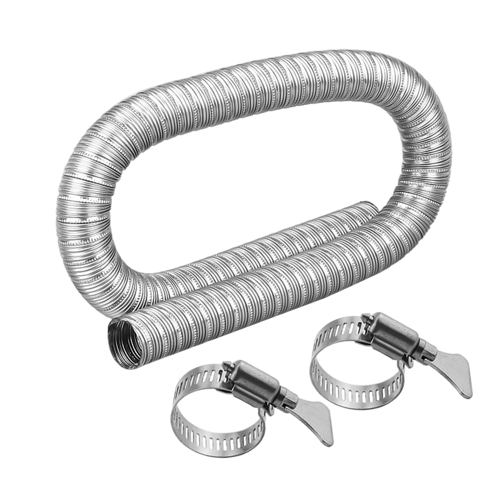 Inscrip Auto Standheizung Abgasrohr, 32mm Edelstahl Dual-Layer Abgasrohr, Abgasschlauch für Stromerzeuger mit 2 Rohr Klemme, Abgasrohr Standheizung, Passend For Webasto, Eberspächer (100cm) von Inscrip