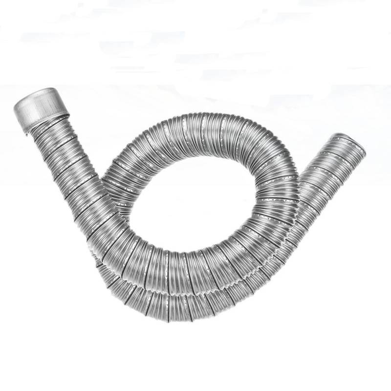 Inscrip Auto Standheizung Abgasrohr, Edelstahl Dual-Layer Abgasrohr Mit Kappe, Abgasschlauch für Stromerzeuger mit 2 Rohr Klemme, Abgasrohr Standheizung, Passend For Webasto, Eberspächer (24mm 60cm) von Inscrip