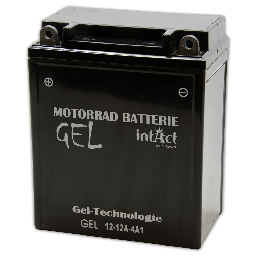 intAct - GEL MOTORRADBATTERIE Bike-Power GEL12-12A-4A1. Ersetzt 12N12A-4A-1. Motorradbatterie 12Ah 210A. Maße: 135x81x161mm. Mit bis zu 30% mehr Startleistung. von Intact