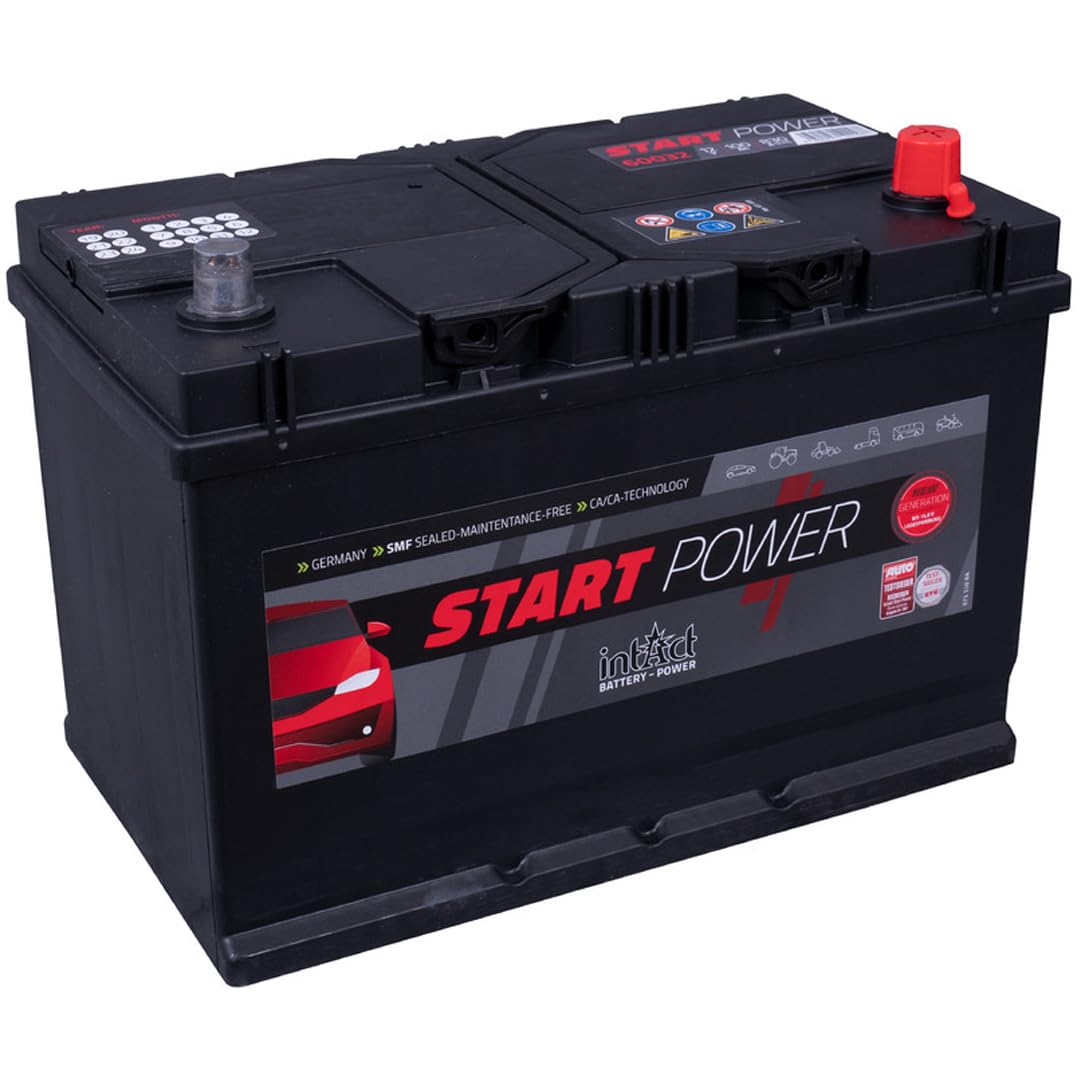 intAct Autobatterie 12V 100Ah 830A, Start-Power 60032GUG, leistungsstarke und zuverlässige PKW Starterbatterie, Maße: 304x173x220mm, Blei-Säure-Batterie in Erstausrüsterqualität von Intact