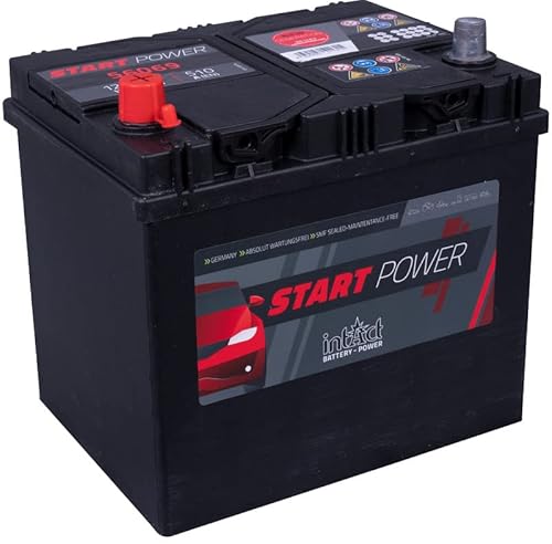 intAct Autobatterie 12V 60Ah 510A, Start-Power 56069GUG, leistungsstarke und zuverlässige PKW Starterbatterie, Maße: 230x172x220mm, Blei-Säure-Batterie in Erstausrüsterqualität von Intact