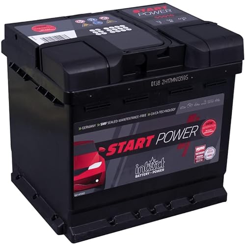 intAct Autobatterie 12V 50Ah 470A, Start-Power 55010GUG, leistungsstarke und zuverlässige PKW Starterbatterie, Maße: 210x175x190mm, Blei-Säure-Batterie in Erstausrüsterqualität von Intact